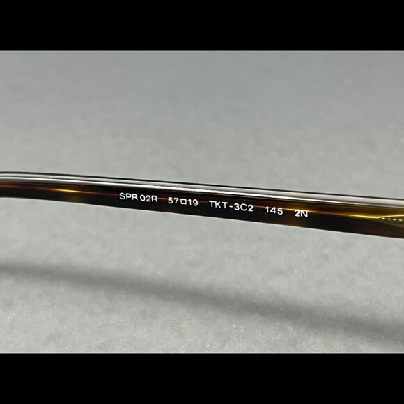 Prada Sunglasses PR02R-TKT3C2 Dark Havana 57mm Gray Lens Men's Italy Authentic - Picture 8 of 9